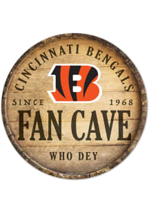 Cincinnati Bengals round fan cave Sign