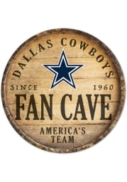 Dallas Cowboys round fan cave Sign