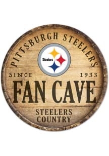 Pittsburgh Steelers round fan cave Sign
