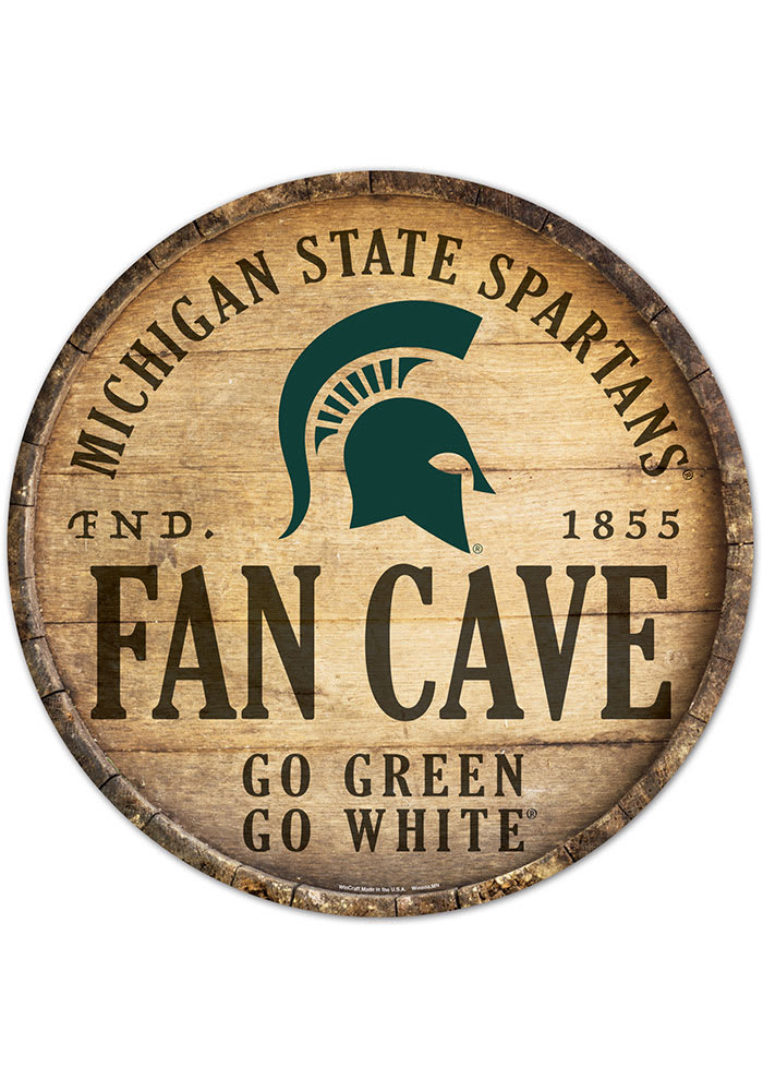 Michigan State Spartans round fan cave Sign