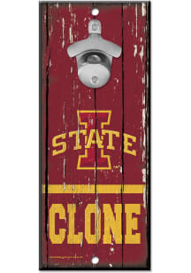 Iowa State Cyclones Bottle Opener Sign