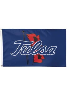 Tulsa Golden Hurricane 3x5 ft Blue Silk Screen Grommet Flag