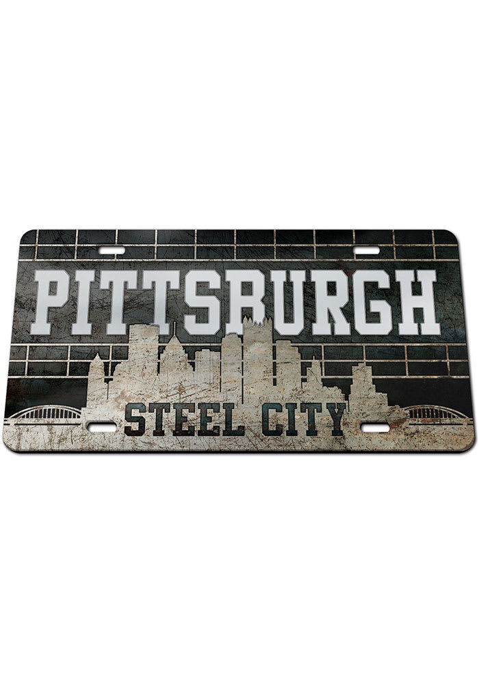 Pittsburgh Team Color Acrylic Car Accessory License Plate