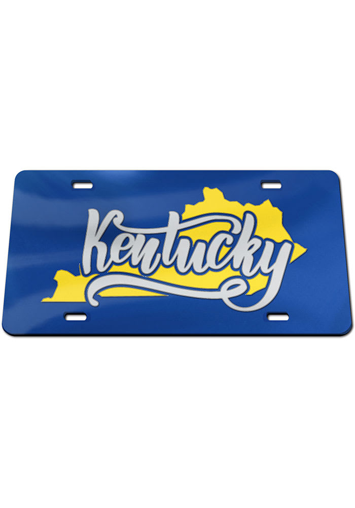 Kentucky Team Color Acrylic Car Accessory License Plate