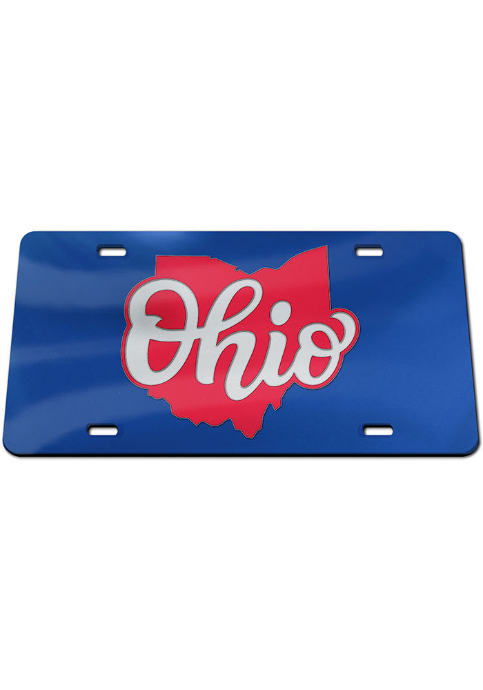 Ohio Team Color Acrylic Car Accessory License Plate