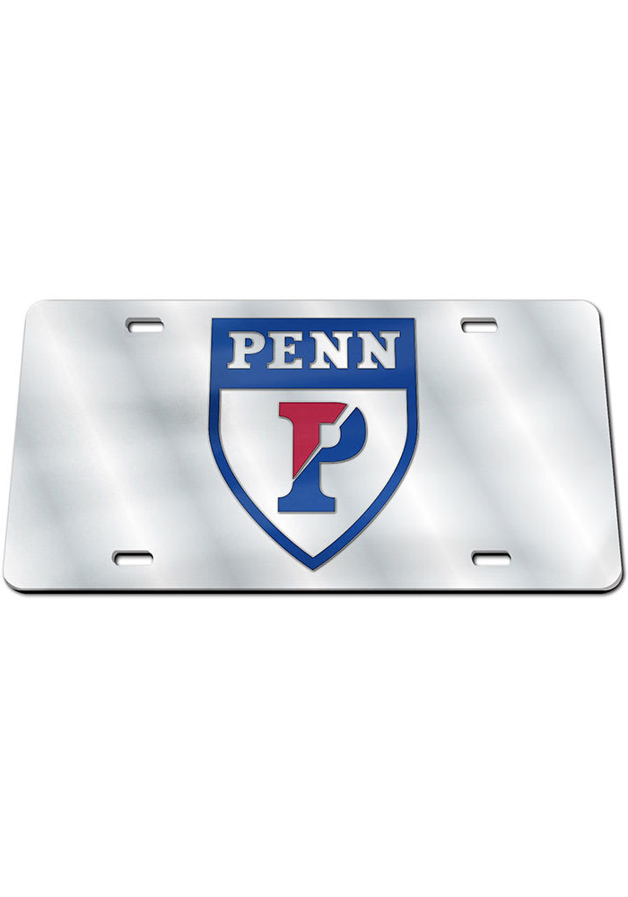 Pennsylvania Quakers Team Logo Silver Car Accessory License Plate