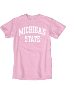 Michigan State Spartans Pink Classic Arch Short Sleeve T Shirt
