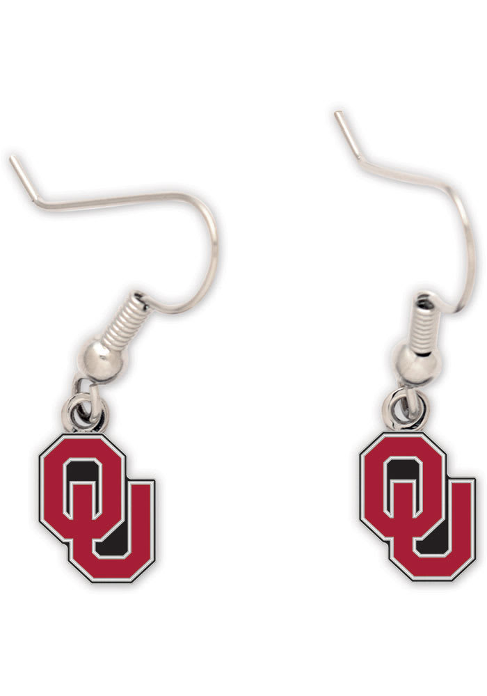 Oklahoma Sooners Logo Dangler Womens Earrings