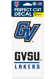 Grand Valley State Lakers 2 Pack Perfect Cut Auto Decal - Blue