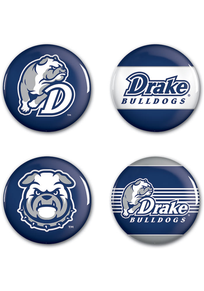 Drake Bulldogs 4 Pack Button
