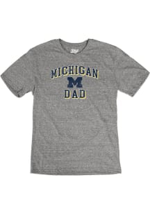 Grey Michigan Wolverines Dad Number One Short Sleeve Fashion T Shirt
