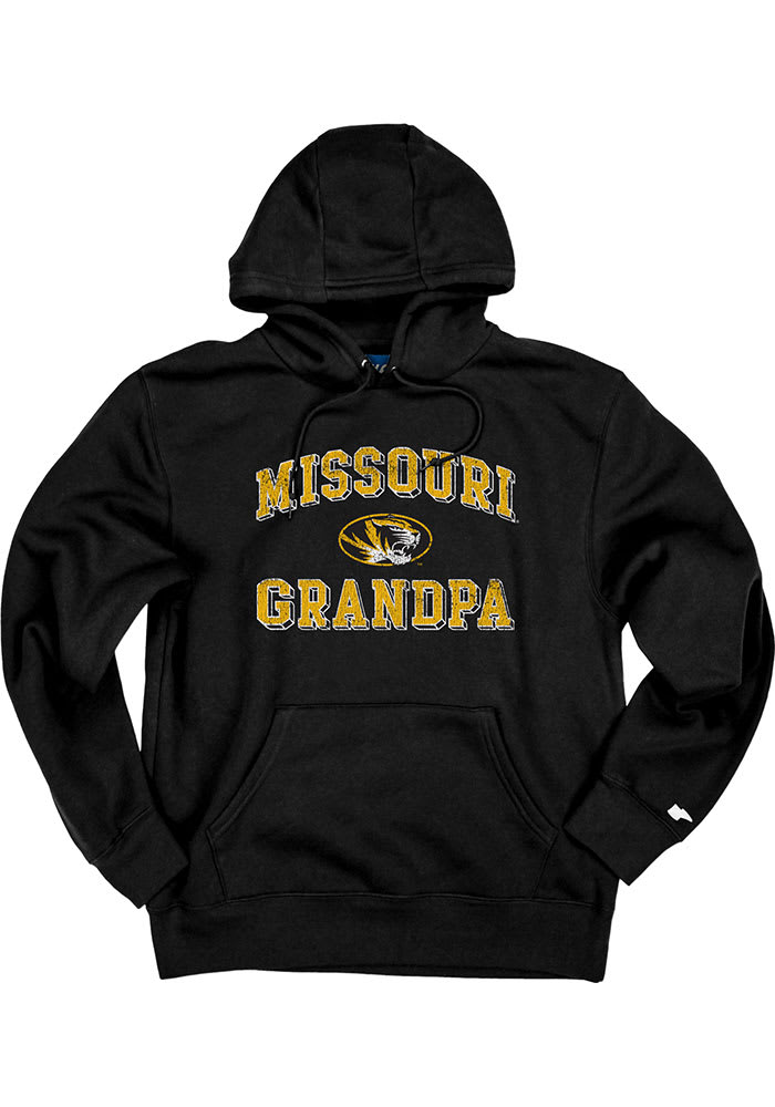 Missouri Tigers Mens Black Grandpa Number One Long Sleeve Hoodie