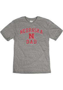 Grey Nebraska Cornhuskers Dad Number One Short Sleeve Fashion T Shirt