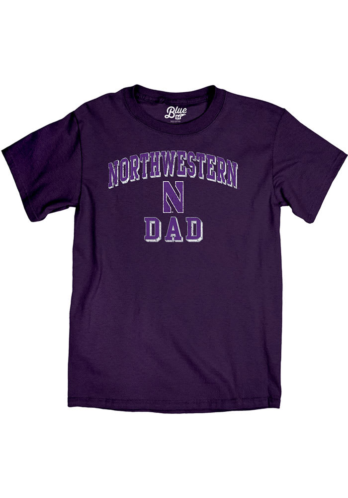 Northwestern Wildcats Purple Dad Number One Short Sleeve T Shirt