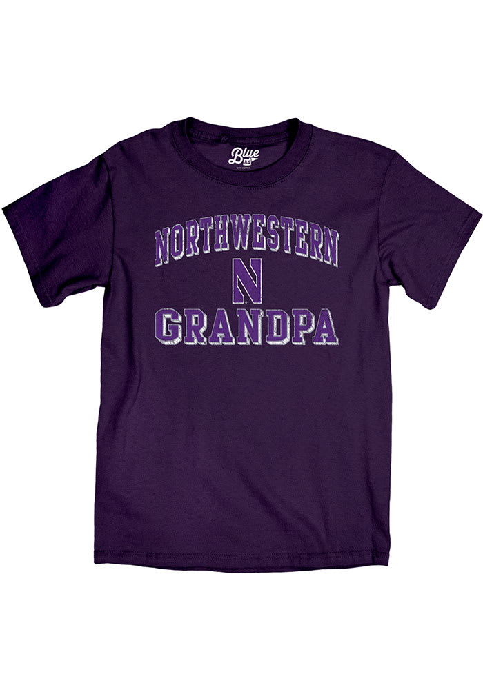 Northwestern Wildcats Purple Grandpa Number One Short Sleeve T Shirt