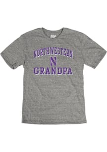 Northwestern Wildcats Grey Grandpa Number One Short Sleeve Fashion T Shirt