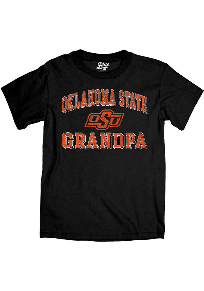 Oklahoma State Cowboys Black Grandpa Number One Short Sleeve T Shirt