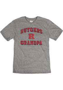 Grey Rutgers Scarlet Knights Grandpa Number One Short Sleeve Fashion T Shirt