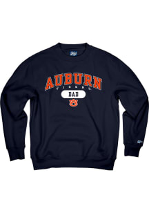 Auburn Tigers Mens Navy Blue Dad Pill Long Sleeve Crew Sweatshirt