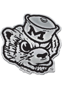 Michigan Wolverines Silver  Vault Car Emblem