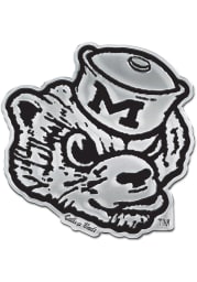 Michigan Wolverines Vault Car Emblem - Silver