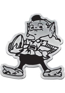 {Player Name} Cleveland Browns Retro Brownie Elf Car Emblem - Silver