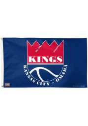 Kansas City Kings Retro 3x5 Blue Silk Screen Grommet Flag