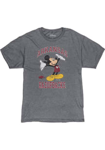 Arkansas Razorbacks Grey Dis Right Here Mickey Short Sleeve Fashion T Shirt