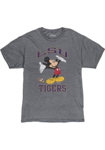 LSU Tigers Grey Dis Right Here Mickey Short Sleeve Fashion T Shirt