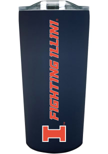 Navy Blue Illinois Fighting Illini Team Logo 18oz Soft Touch Stainless Steel Tumbler