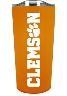 Clemson Tigers Team Logo 18oz Soft Touch Stainless Steel Tumbler - Orange