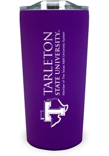 Tarleton State Texans Team Logo 18oz Soft Touch Stainless Steel Tumbler - Purple
