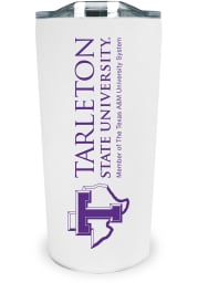 Tarleton State Texans Team Logo 18oz Soft Touch Stainless Steel Tumbler - White