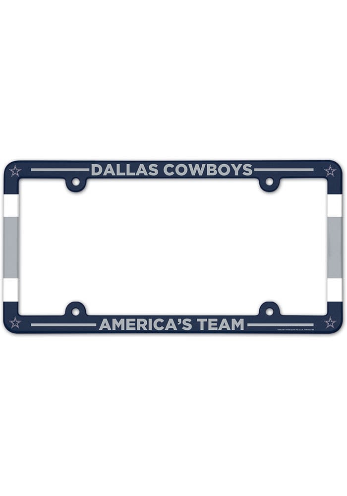 Dallas Cowboys License Plate Frame Plastic Full Color Style - Sports Fan  Shop