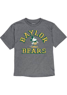 Baylor Bears Youth Grey Mickey Man Cave Short Sleeve Fashion T-Shirt