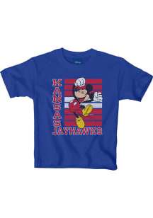 Kansas Jayhawks Youth Blue Mickey Big Hooray Short Sleeve T-Shirt