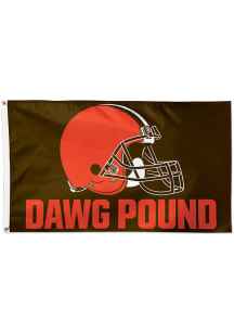 Cleveland Browns 3x5 ft Brown Silk Screen Grommet Flag