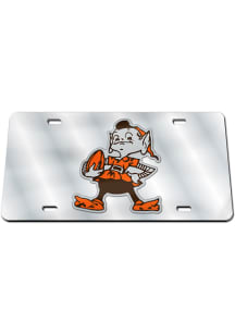Cleveland Browns Retro Team Logo Silver Car Accessory License Plate