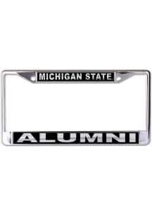 Michigan State Spartans Black  Black and Silver Alumni License Frame