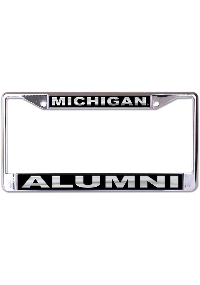 Michigan Wolverines Black and Silver Alumni License Frame