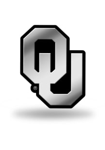 Oklahoma Sooners Plastic Molded Car Emblem - Silver