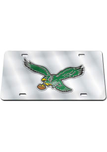 Philadelphia Eagles Retro Team Logo Silver Car Accessory License Plate