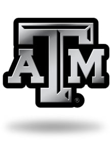 Texas A&amp;M Aggies Plastic Molded Car Emblem - Silver