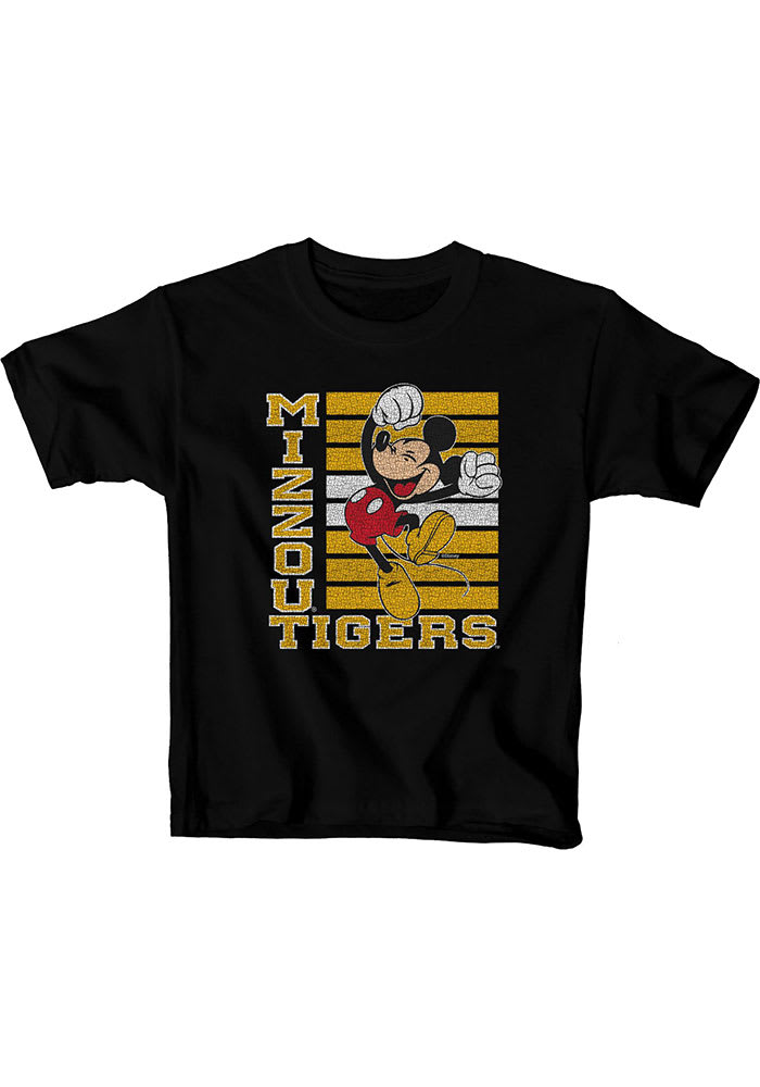 Missouri Tigers Youth Black Mickey Big Hooray Short Sleeve T-Shirt