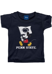 Toddler Navy Blue Penn State Nittany Lions Mickey Flag Waver Short Sleeve T-Shirt
