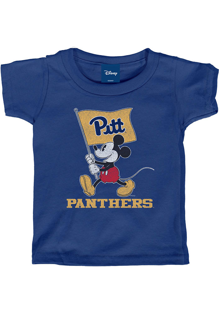 Pitt Panthers Toddler Blue Mickey Flag Waver Short Sleeve T-Shirt