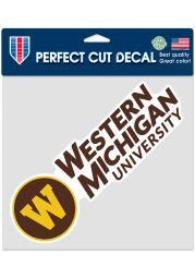Western Michigan Broncos 8x8 Color Auto Decal - Brown