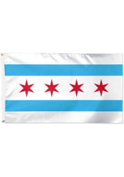Chicago 3x5 Blue Silk Screen Grommet Flag