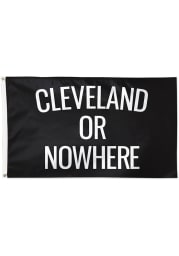 Cleveland 3x5 Black Silk Screen Grommet Flag