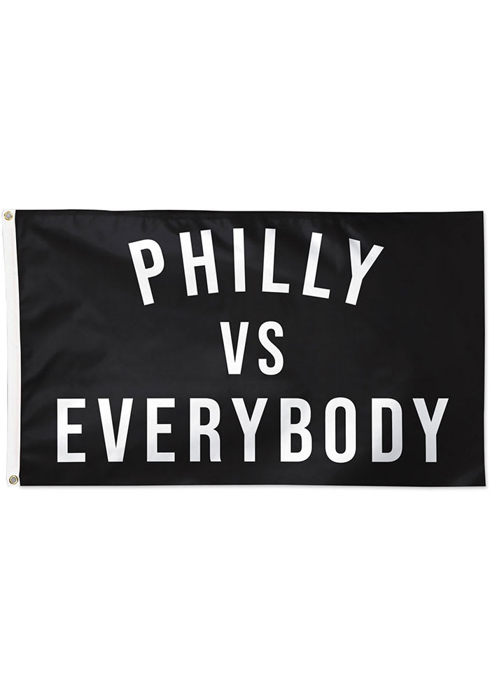 Philadelphia 3x5 Black Silk Screen Grommet Flag